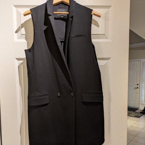 Banana Replublic Lined Double Breasted Vest - Picture 3 of 5